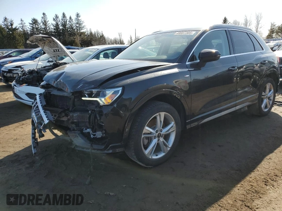 2021 Audi Q3 S line Premium Plus with VIN WA1EECF30M1117484, listed as a Copart auction lot 48607305 with 51,762 mi miles and Salvage Title. Bid and sale history available at DreamBid. Image 1.