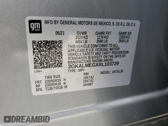 2024 GMC Terrain SLE z VIN 3GKALMEGXRL103729, wystawiony jako Copart lot #54666435 z przebiegiem 13 444 mil mil oraz Szkoda całkowita • Salvage title. Historia ofert i sprzedaży dostępna na DreamBid. Obrazek 13.