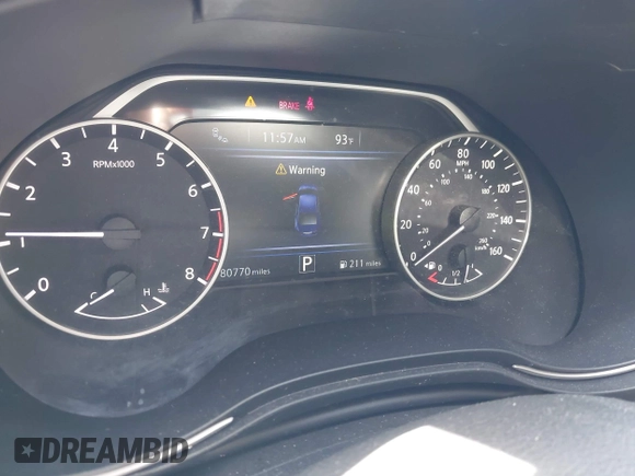 2017 Nissan Maxima S with VIN 1N4AA6AP8HC376994, listed as a IAAI auction lot 42246508 with 80,770 mi miles and . Bid and sale history available at DreamBid. Image 7.