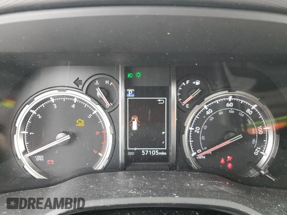 2020 Toyota 4Runner SR5 with VIN JTEBU5JR3L5764046, listed as a Copart auction lot 63775205 with 57,105 mi miles and Salvage title. Bid and sale history available at DreamBid. Image 9.