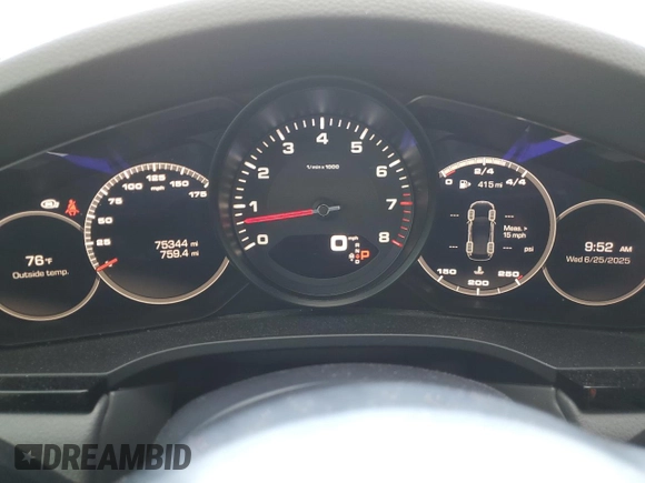 2019 Porsche Cayenne with VIN WP1AA2AY3KDA10453, listed as a Copart auction lot 62389845 with 75,344 mi miles and Clean title. Bid and sale history available at DreamBid. Image 9.