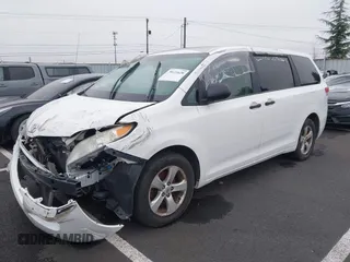 2012 Toyota Sienna with VIN 5TDZK3DCXCS271365, listed as a IAAI auction lot 38121628 with 101,756 mi miles and . Bid and sale history available at DreamBid. Image 2.