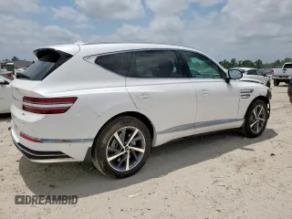 2025 Genesis GV80 Advanced with VIN KMUHBESB5SU261884, listed as a Copart auction lot 57504825 with 3,893 mi miles and Salvage title. Bid and sale history available at DreamBid. Image 3.