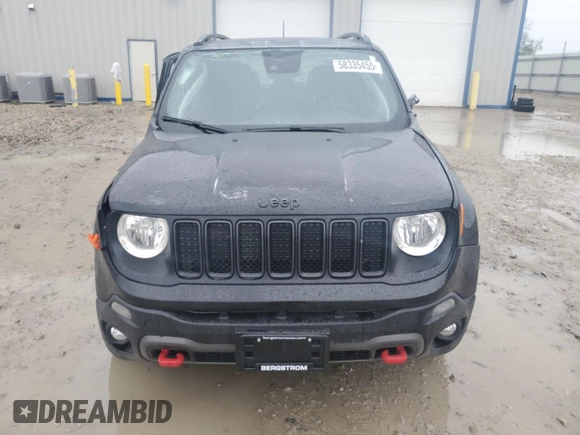 2023 Jeep Renegade Trailhawk with VIN ZACNJDC11PPP59062, listed as a Copart auction lot 58335455 with 9,392 mi miles and Salvage title. Bid and sale history available at DreamBid. Image 5.
