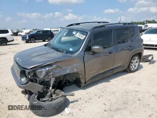 2018 Jeep Renegade Latitude z VIN ZACCJABB7JPG80196, wystawiony jako Copart lot #57862605 z przebiegiem 76 114 mil mil oraz Szkoda całkowita • Salvage title. Historia ofert i sprzedaży dostępna na DreamBid. Obrazek 1.
