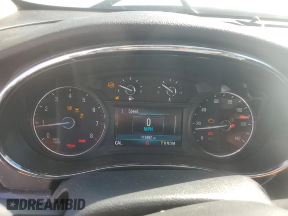 2017 Buick Encore Preferred with VIN KL4CJASB0HB025702, listed as a Copart auction lot 55781705 with 115,692 mi miles and Salvage title. Bid and sale history available at DreamBid. Image 9.