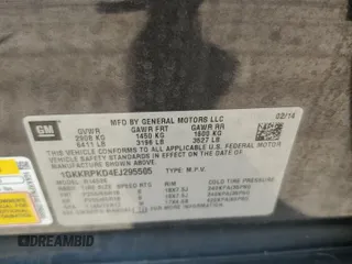 2014 GMC Acadia SLE с VIN 1GKKRPKD4EJ295505, выставлен на аукционе Copart как лот 65257275 с пробегом 135 932 миль миль и Списание • Salvage title. История ставок и продаж доступна на DreamBid. Изображение 14.
