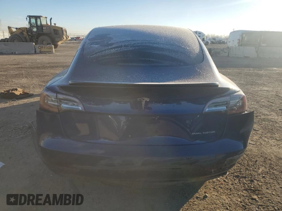 2018 Tesla Model 3 Long Range Battery with VIN 5YJ3E1EB9JF075202, listed as a Copart auction lot 87616115 with 76,881 mi miles and Salvage Title. Bid and sale history available at DreamBid. Image 6.