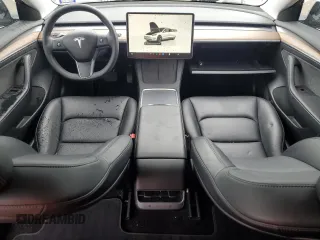 2022 Tesla Model 3 Long Range with VIN 5YJ3E1EB2NF201275, listed as a Copart auction lot 88024985 with 43,540 mi miles and Salvage Title. Bid and sale history available at DreamBid. Image 8.