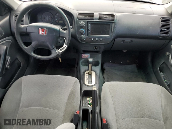 2001 Honda Civic DX with VIN 2HGES16281H614582, listed as a Copart auction lot 44421255 with 257,612 mi miles and Salvage Title. Bid and sale history available at carsss.com. Image 8.