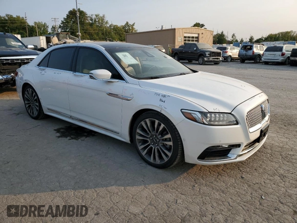 2017 Lincoln Continental Reserve with VIN 1LN6L9NC9H5612829, listed as a Copart auction lot 70696494 with 73,935 mi miles and Clean Title. Bid and sale history available at carsss.com. Image 4.