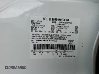 2020 Ford Edge Titanium с VIN 2FMPK3K99LBA90222, выставлен на аукционе Copart как лот 55849345 с пробегом 25 330 миль миль и Списание • Salvage title. История ставок и продаж доступна на DreamBid. Изображение 14.