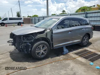 2020 Infiniti QX60 Luxe z VIN 5N1DL0MN8LC511842, wystawiony jako Copart lot #64666905 z przebiegiem 39 107 mil mil oraz Szkoda całkowita • Salvage title. Historia ofert i sprzedaży dostępna na DreamBid. Obrazek 1.