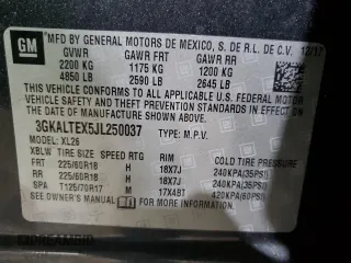 2018 GMC Terrain SLE with VIN 3GKALTEX5JL250037, listed as a Copart auction lot 44577295 with 121,523 mi miles and Salvage Title. Bid and sale history available at carsss.com. Image 14.
