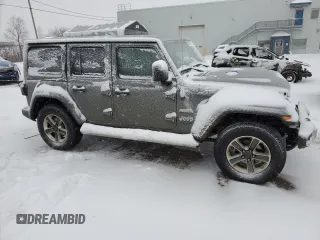 2021 Jeep Wrangler Unlimited Sahara z VIN 1C4HJXEG0MW572641, wystawiony jako Copart lot #42867765 z przebiegiem 93 609 mil mil oraz Szkoda całkowita • Salvage title. Historia ofert i sprzedaży dostępna na DreamBid. Obrazek 4.