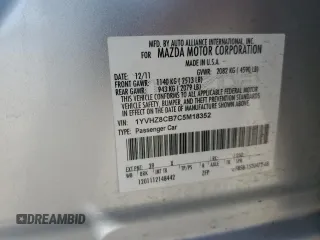 2012 Mazda 6 S Grand Touring with VIN 1YVHZ8CB7C5M18352, listed as a Copart auction lot 54128605 with 152,663 mi miles and Salvage Title. Bid and sale history available at DreamBid. Image 12.