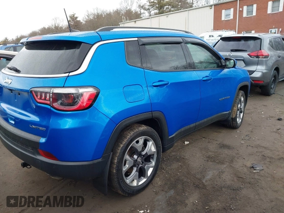 2021 Jeep Compass Limited with VIN 3C4NJDCB5MT515141, listed as a IAAI auction lot 41691011 with 82,825 mi miles and . Bid and sale history available at carsss.com. Image 4.