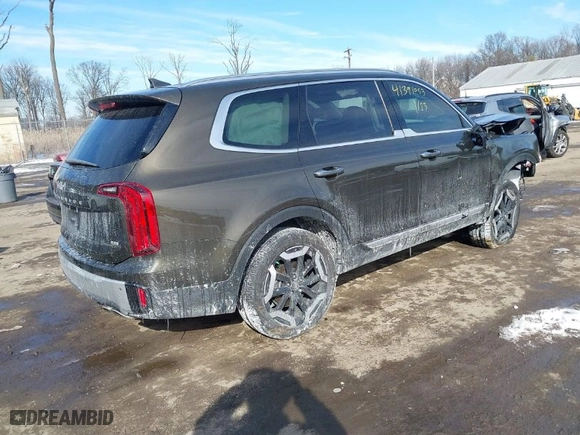 2024 Kia Telluride S with VIN 5XYP6DGCXRG526258, listed as a IAAI auction lot 41391053 with 6,055 mi miles. Bid and sale history available at carsss.com. Image 4.