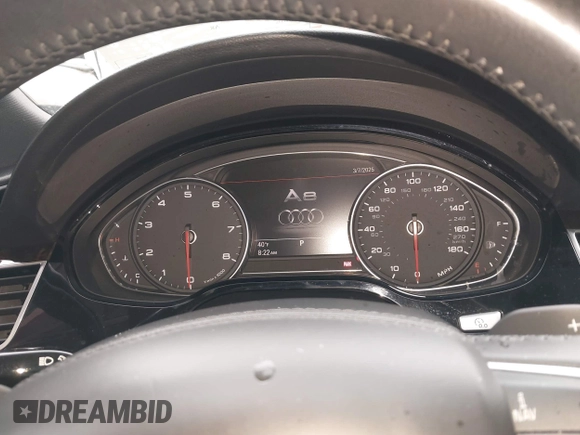 2018 Audi A8 L with VIN WAU44AFD8JN000478, listed as a IAAI auction lot 41726558 with 88,668 mi miles. Bid and sale history available at carsss.com. Image 16.