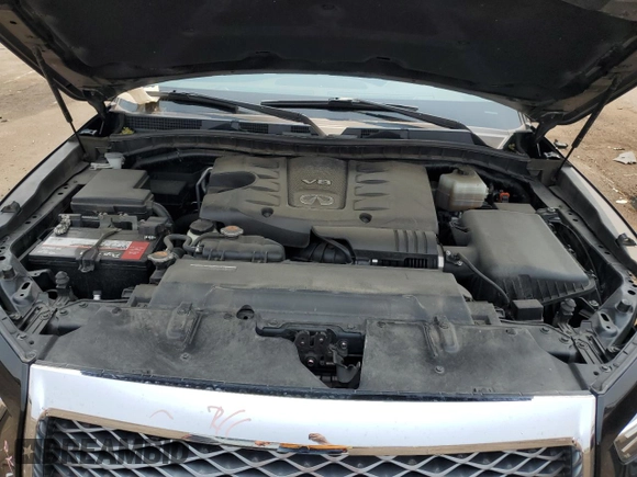 2019 Infiniti QX80 LUXE with VIN JN8AZ2NE8K9237560, listed as a Copart auction lot 64019294 with 73,450 mi miles and Salvage Title. Bid and sale history available at carsss.com. Image 12.