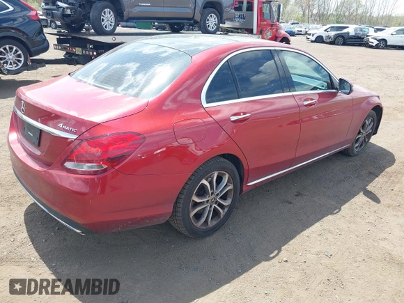 2017 Mercedes-Benz C 300 with VIN 55SWF4KB7HU231035, listed as a IAAI auction lot 42057097 with 58,123 mi miles and . Bid and sale history available at DreamBid. Image 4.