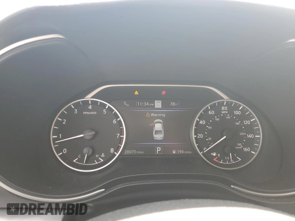 2022 Nissan Maxima SV with VIN 1N4AA6CV0NC502479, listed as a Copart auction lot 60921625 with 28,070 mi miles and Salvage title. Bid and sale history available at DreamBid. Image 9.