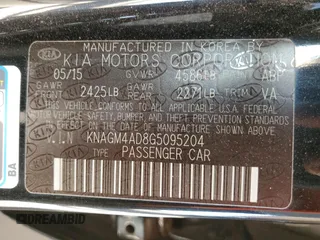 2016 Kia Optima z VIN KNAGM4AD8G5095204, wystawiony jako Copart lot #56659255 z przebiegiem 115 590 mil mil oraz Szkoda całkowita • Salvage title. Historia ofert i sprzedaży dostępna na DreamBid. Obrazek 12.