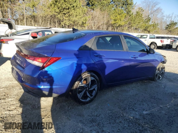2023 Hyundai Elantra SEL with VIN KMHLS4AG9PU472710, listed as a Copart auction lot 46644995 with 56,231 mi miles and Clean Title. Bid and sale history available at DreamBid. Image 3.