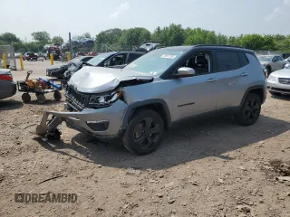 2021 Jeep Compass Latitude with VIN 3C4NJDBB1MT603489, listed as a Copart auction lot 58967265 with 67,334 mi miles and Salvage title. Bid and sale history available at DreamBid. Image 1.