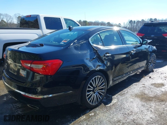 2014 Kia Cadenza Premium with VIN KNALN4D76E5137996, listed as a IAAI auction lot 41399665 with 130,797 mi miles. Bid and sale history available at carsss.com. Image 4.