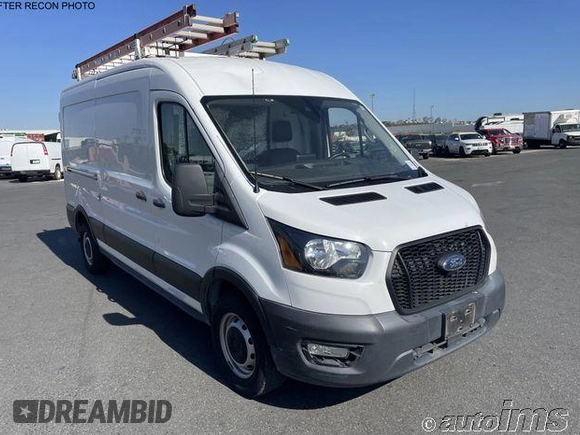 2021 Ford Transit Cargo with VIN 1FTBR1C83MKA20226, listed as a IAAI auction lot 42835281 with 53,381 mi miles and . Bid and sale history available at DreamBid. Image 2.
