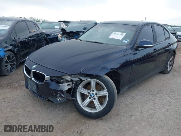 2015 BMW 3 Series 320i with VIN WBA3B1C53FK138310, listed as a IAAI auction lot 41677208 with 57,891 mi miles. Bid and sale history available at carsss.com. Image 2.