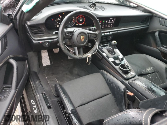 2023 Porsche 911 GT3 with VIN WP0AC2A94PS270884, listed as a Copart auction lot 80861614 with 43,830 mi miles and Salvage Title. Bid and sale history available at carsss.com. Image 8.