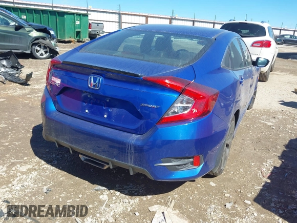 2019 Honda Civic Sedan Sport with VIN 2HGFC2F8XKH577032, listed as a IAAI auction lot 41688606 with 111,518 mi miles. Bid and sale history available at carsss.com. Image 4.
