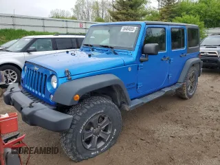 2016 Jeep Wrangler Unlimited Sport with VIN 1C4BJWDG4GL101194, listed as a Copart auction lot 56484055 with 177,303 mi miles and Clean title. Bid and sale history available at DreamBid. Image 1.