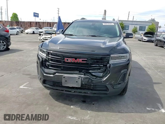 2021 GMC Acadia SLE with VIN 1GKKNKLAXMZ166350, listed as a Copart auction lot 56819585 with 35,668 mi miles and Salvage title. Bid and sale history available at DreamBid. Image 14.