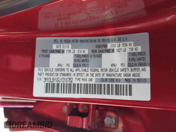 2018 Toyota Yaris with VIN 3MYDLBYV9JY318762, listed as a IAAI auction lot 42109728 with 72,931 mi miles and . Bid and sale history available at DreamBid. Image 9.