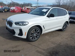 2022 BMW X3 xDrive30i with VIN 5UX53DP0XN9K46338, listed as a IAAI auction lot 41590856 with 12,163 mi miles and . Bid and sale history available at DreamBid. Image 2.