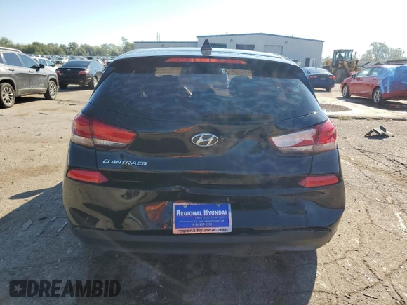 2019 Hyundai Elantra GT with VIN KMHH35LE1KU115891, listed as a Copart auction lot 72164844 with 53,806 mi miles and Salvage Title. Bid and sale history available at carsss.com. Image 6.