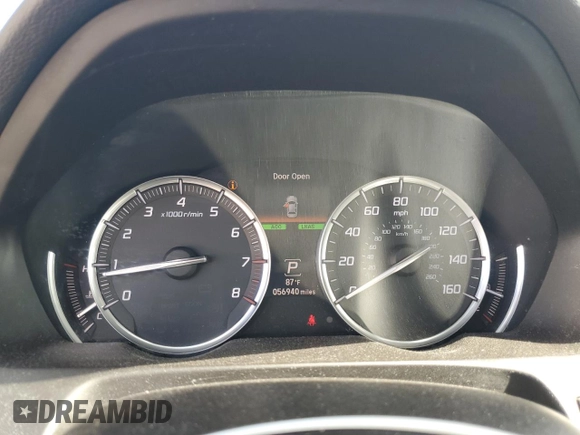 2016 Acura TLX Advance with VIN 19UUB2F7XGA007989, listed as a Copart auction lot 76636264 with 56,490 mi miles and Salvage title. Bid and sale history available at DreamBid. Image 9.
