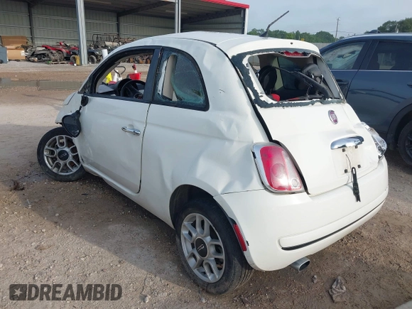 2015 FIAT 500 Pop with VIN 3C3CFFAR3FT653224, listed as a IAAI auction lot 42314881 with Not provided miles and . Bid and sale history available at DreamBid. Image 3.