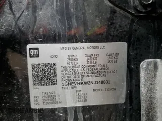 2022 Chevrolet Traverse LT z VIN 1GNEVHKW2NJ148831, wystawiony jako Copart lot #51131115 z przebiegiem 45 585 mil mil oraz Szkoda całkowita • Salvage title. Historia ofert i sprzedaży dostępna na DreamBid. Obrazek 15.