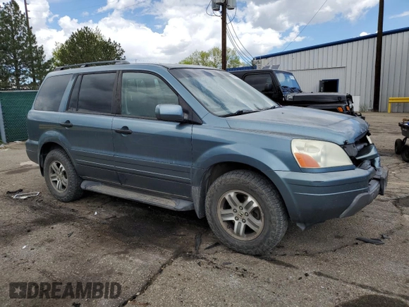 2005 Honda Pilot EX-L z VIN 5FNYF18585B061659, wystawiony jako Copart lot #54946735 z przebiegiem 263 582 mil mil oraz Szkoda całkowita • Salvage title. Historia ofert i sprzedaży dostępna na DreamBid. Obrazek 4.