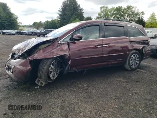 2015 Honda Odyssey Touring Elite с VIN 5FNRL5H98FB033336, выставлен на аукционе Copart как лот 57092355 с пробегом 186 046 миль миль и Списание • Salvage title. История ставок и продаж доступна на DreamBid. Изображение 1.