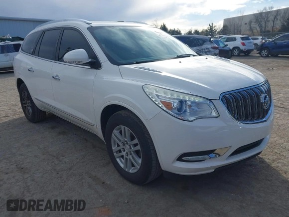 2014 Buick Enclave Convenience with VIN 5GAKRAKDXEJ140211, listed as a IAAI auction lot 41345568 with 123,121 mi miles. Bid and sale history available at carsss.com. Image 1.