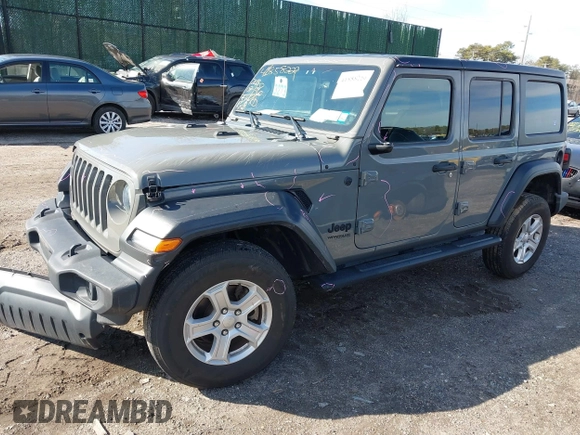 2022 Jeep Wrangler Unlimited Willys with VIN 1C4HJXDN2NW267658, listed as a IAAI auction lot 41858229 with 24,307 mi miles and . Bid and sale history available at DreamBid. Image 2.