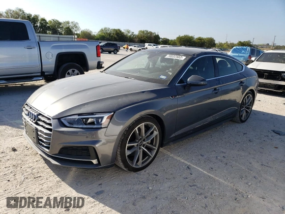 2018 Audi A5 Sportback Premium Plus with VIN WAUENCF58JA003460, listed as a Copart auction lot 70032583 with 49,262 mi miles. Bid and sale history available at carsss.com. Image 1.