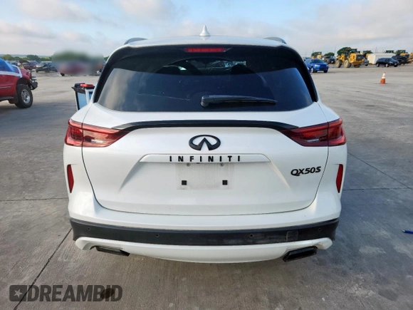 2023 Infiniti QX50 Sport with VIN 3PCAJ5FA4PF113685, listed as a Copart auction lot 60802325 with 48,799 mi miles and Clean title. Bid and sale history available at DreamBid. Image 6.
