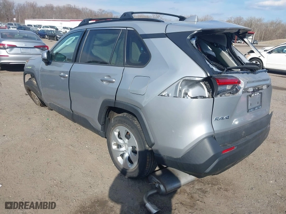 2020 Toyota RAV4 LE with VIN 2T3G1RFV7LW117920, listed as a IAAI auction lot 41637642 with 76,099 mi miles. Bid and sale history available at carsss.com. Image 3.