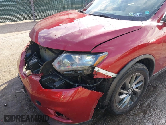 2016 Nissan Rogue SV with VIN KNMAT2MV3GP676246, listed as a IAAI auction lot 41915146 with 288,704 mi miles. Bid and sale history available at carsss.com. Image 6.